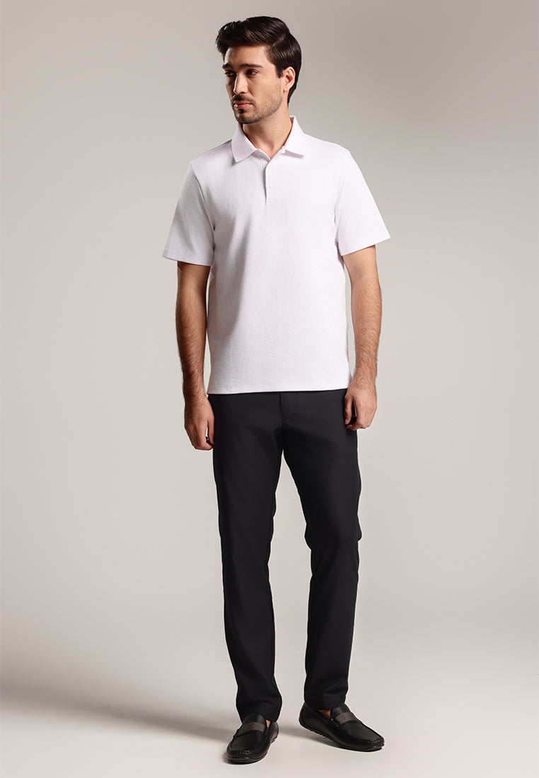 MOC - Kaos Polo Pria Lengan Pendek Byrne - White