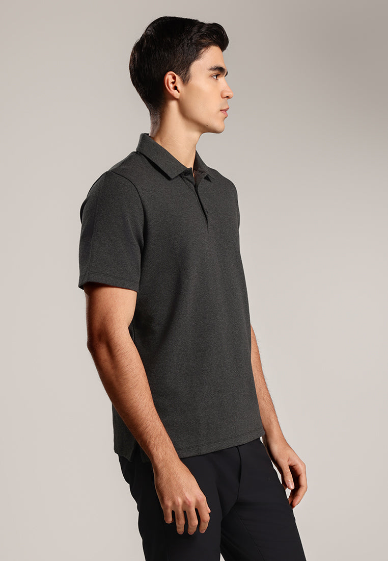 MOC - Kaos Polo Pria Lengan Pendek Byrne - Black