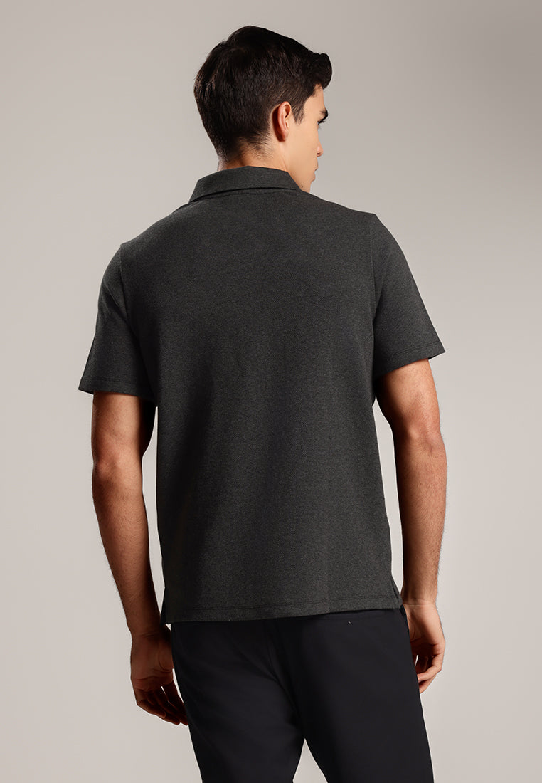 MOC - Kaos Polo Pria Lengan Pendek Byrne - Black