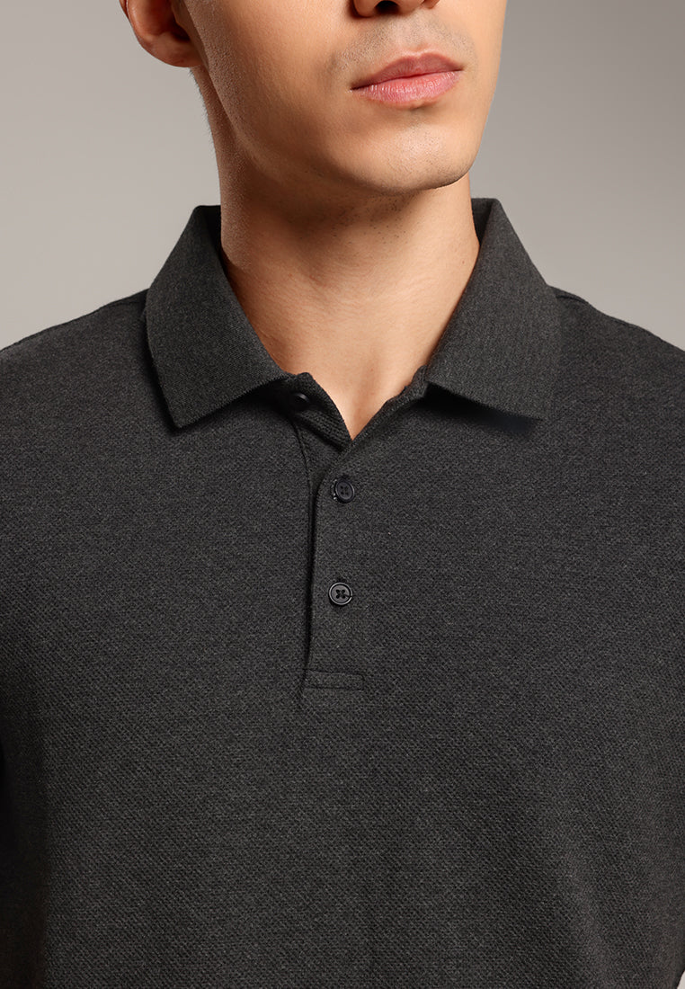 MOC - Kaos Polo Pria Lengan Pendek Byrne - Black