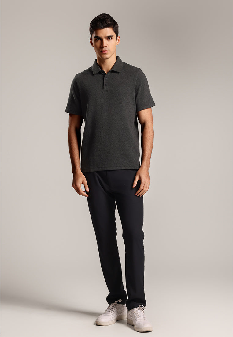 MOC - Kaos Polo Pria Lengan Pendek Byrne - Black