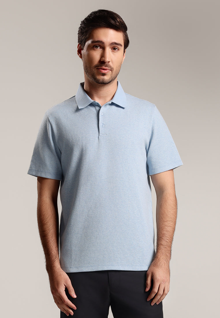 MOC - Kaos Polo Pria Lengan Pendek Byrne - Blue