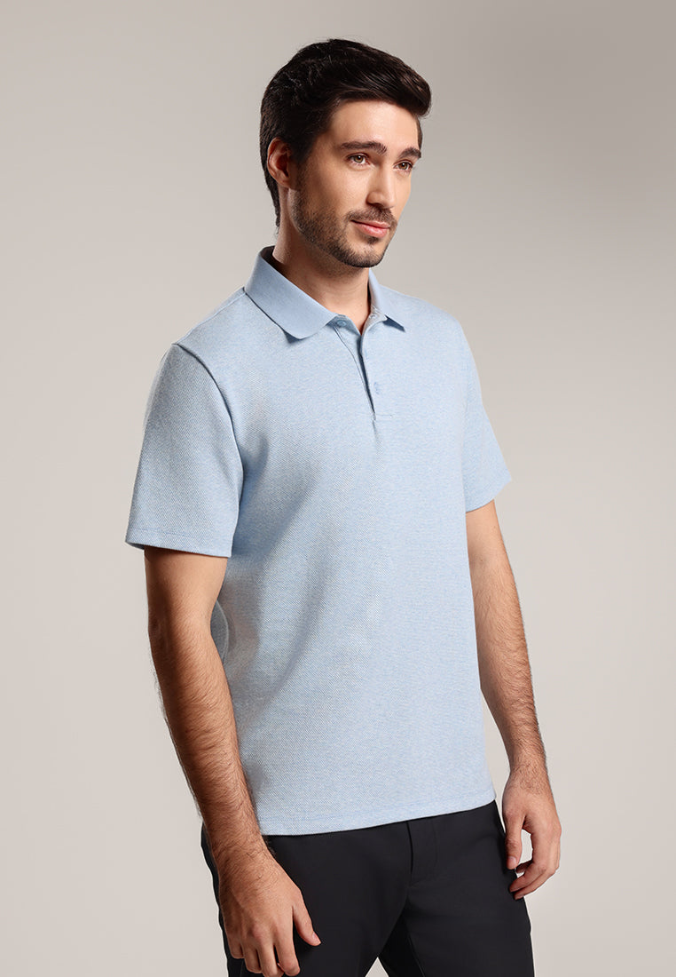 MOC - Kaos Polo Pria Lengan Pendek Byrne - Blue