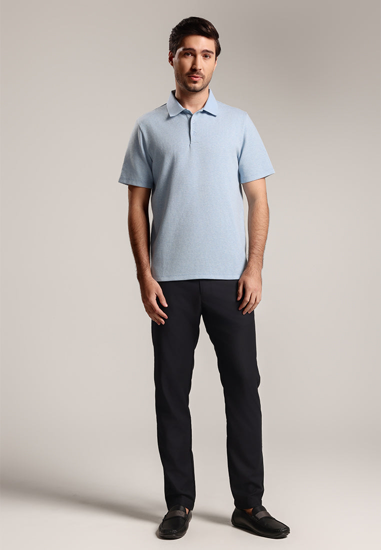 MOC - Kaos Polo Pria Lengan Pendek Byrne - Blue