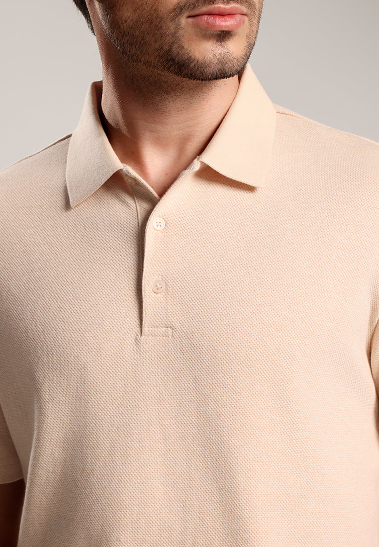MOC - Kaos Polo Pria Lengan Pendek Byrne - Light Beige