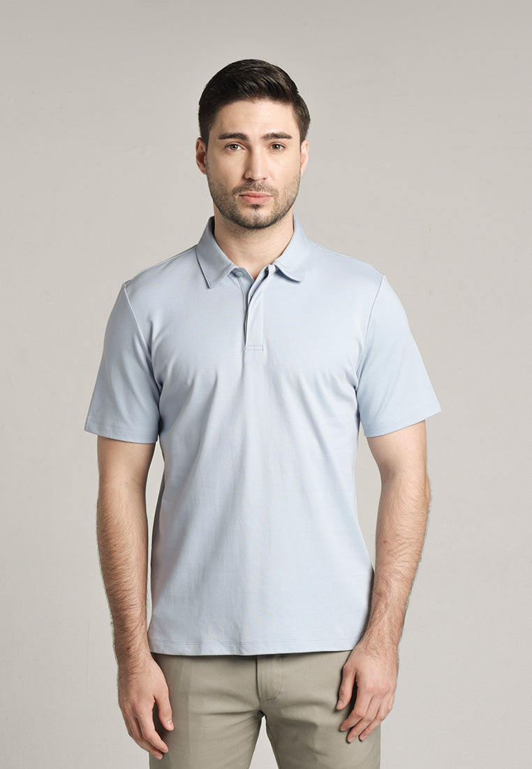 MOC - Kaos Polo Pria Lengan Pendek Ciro - Light Blue