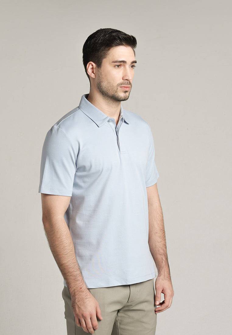 MOC - Kaos Polo Pria Lengan Pendek Ciro - Light Blue