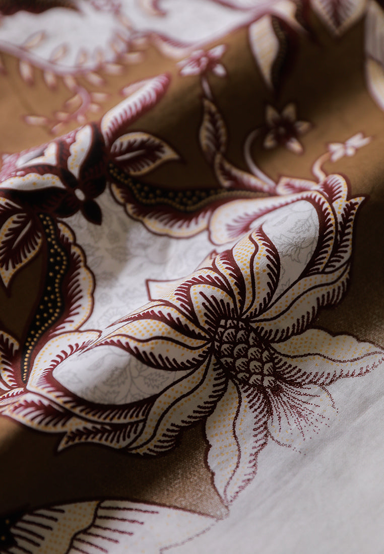 MOC - Kemeja Batik Pria Lengan Pendek Prahardian - White