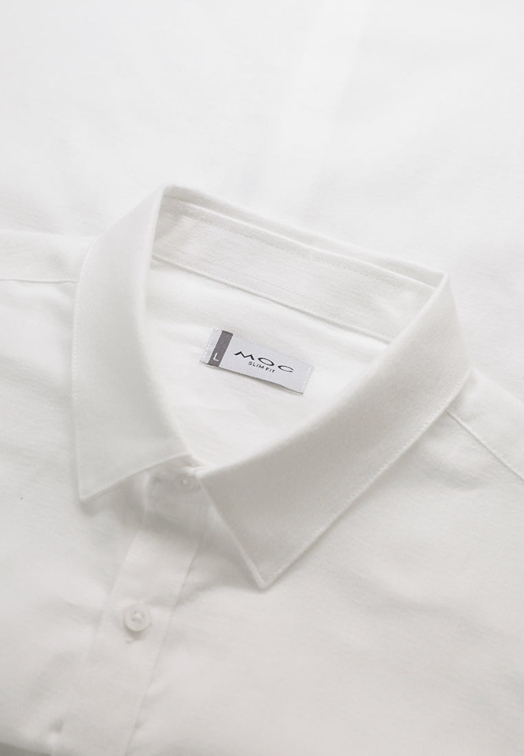MOC Kemeja Lengan Pendek Pria Ehno - White