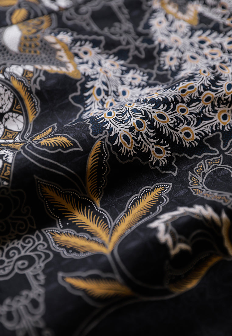 MOC - Kemeja Batik Pria Lengan Panjang Narendra - Black