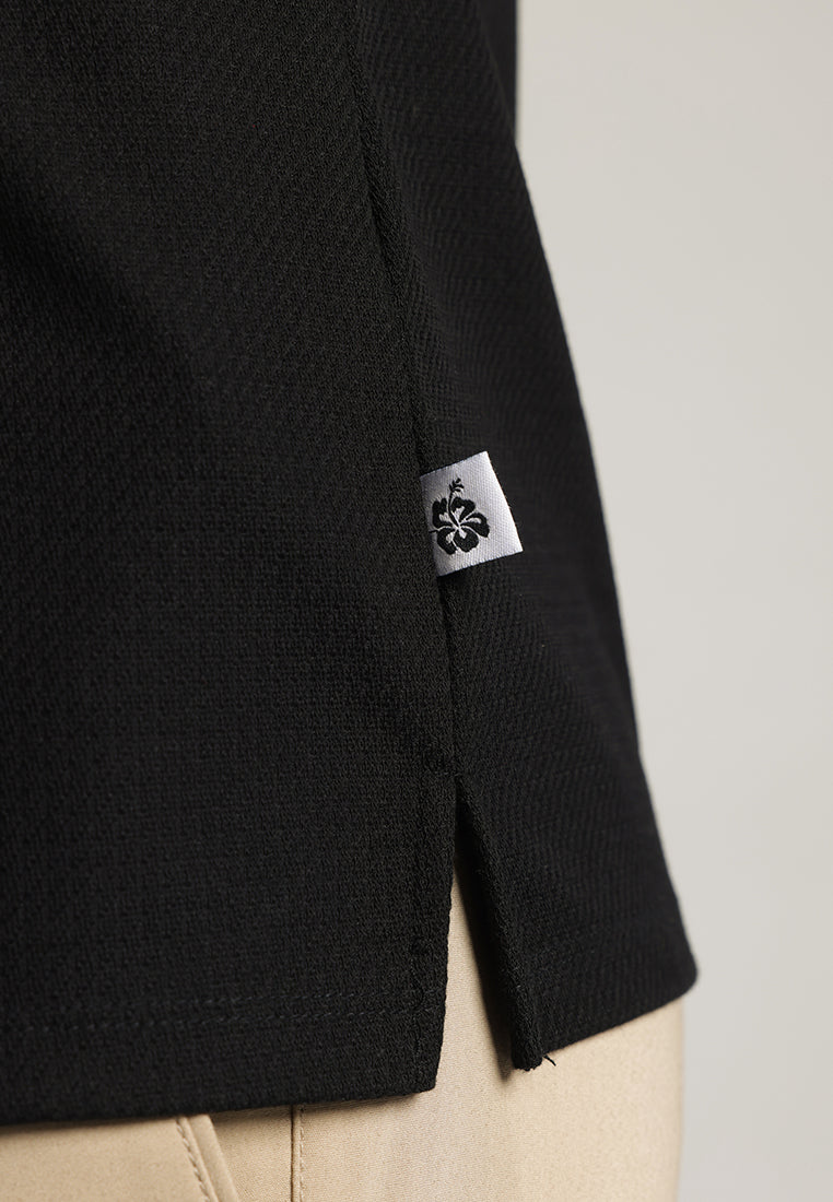 MOC - Kaos Polo Pria Lengan Pendek Derby - Black