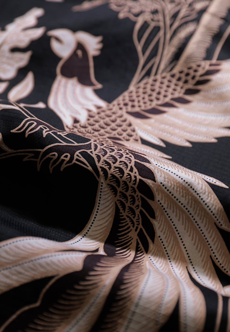 MOC - Kemeja Batik Pria Lengan Panjang Bagaspati - Black