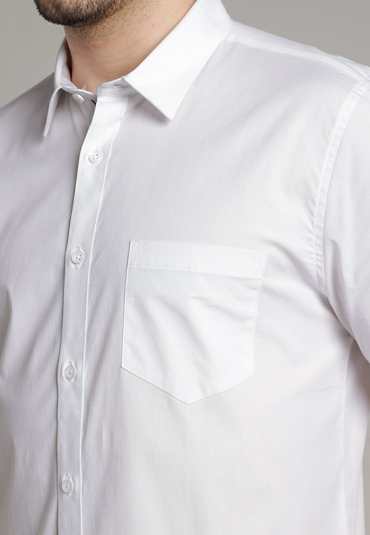 MOC Kemeja Lengan Pendek Pria Bruce - White