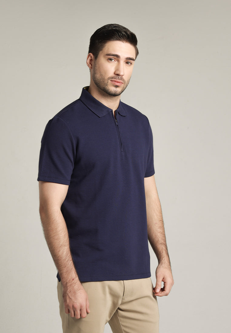 MOC - Kaos Polo Pria Lengan Pendek Davidde - Navy