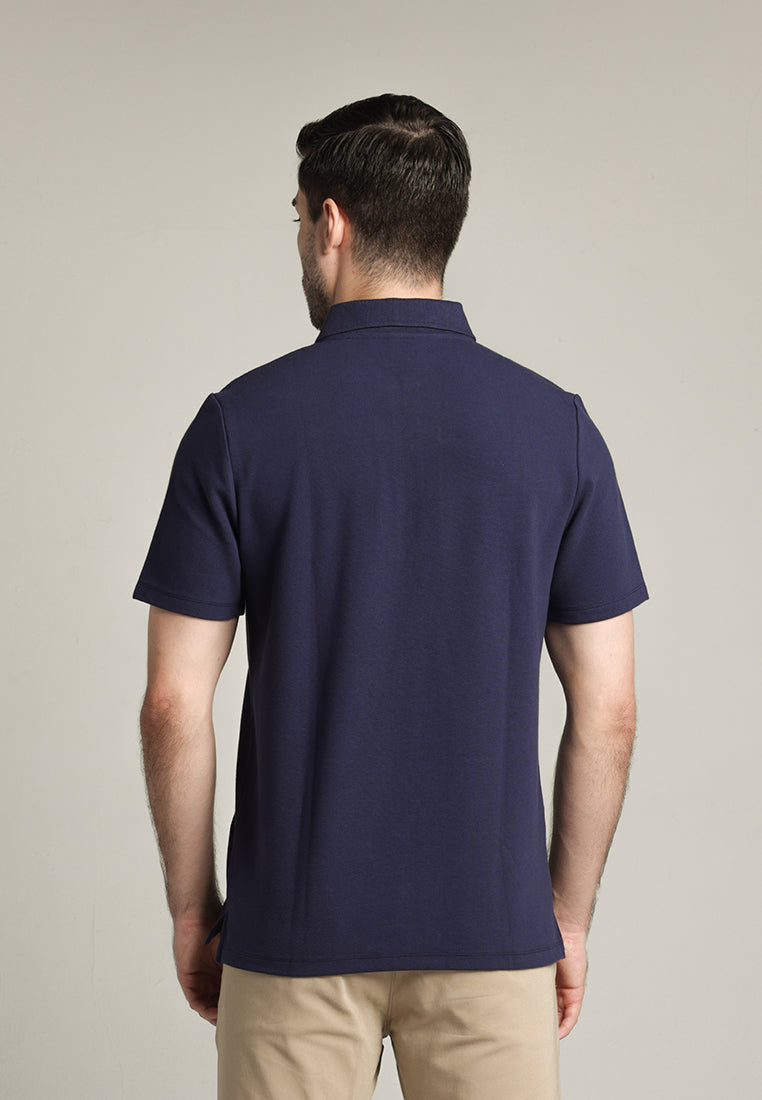 MOC - Kaos Polo Pria Lengan Pendek Davidde - Navy