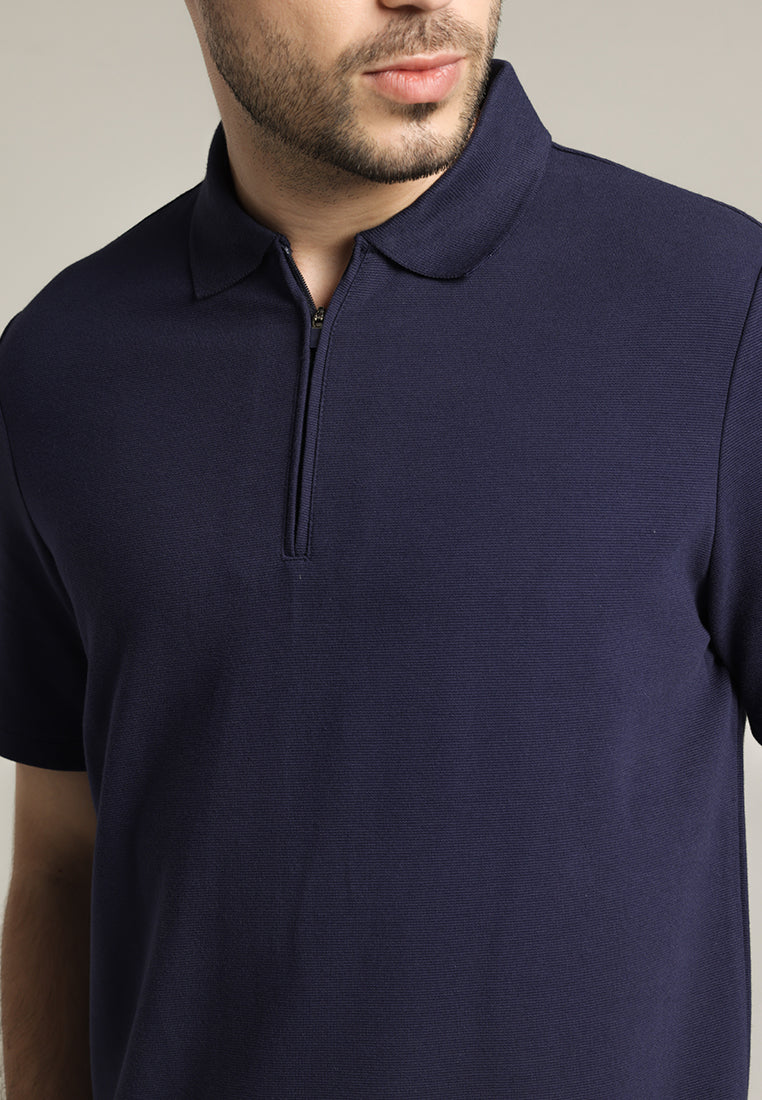 MOC - Kaos Polo Pria Lengan Pendek Davidde - Navy