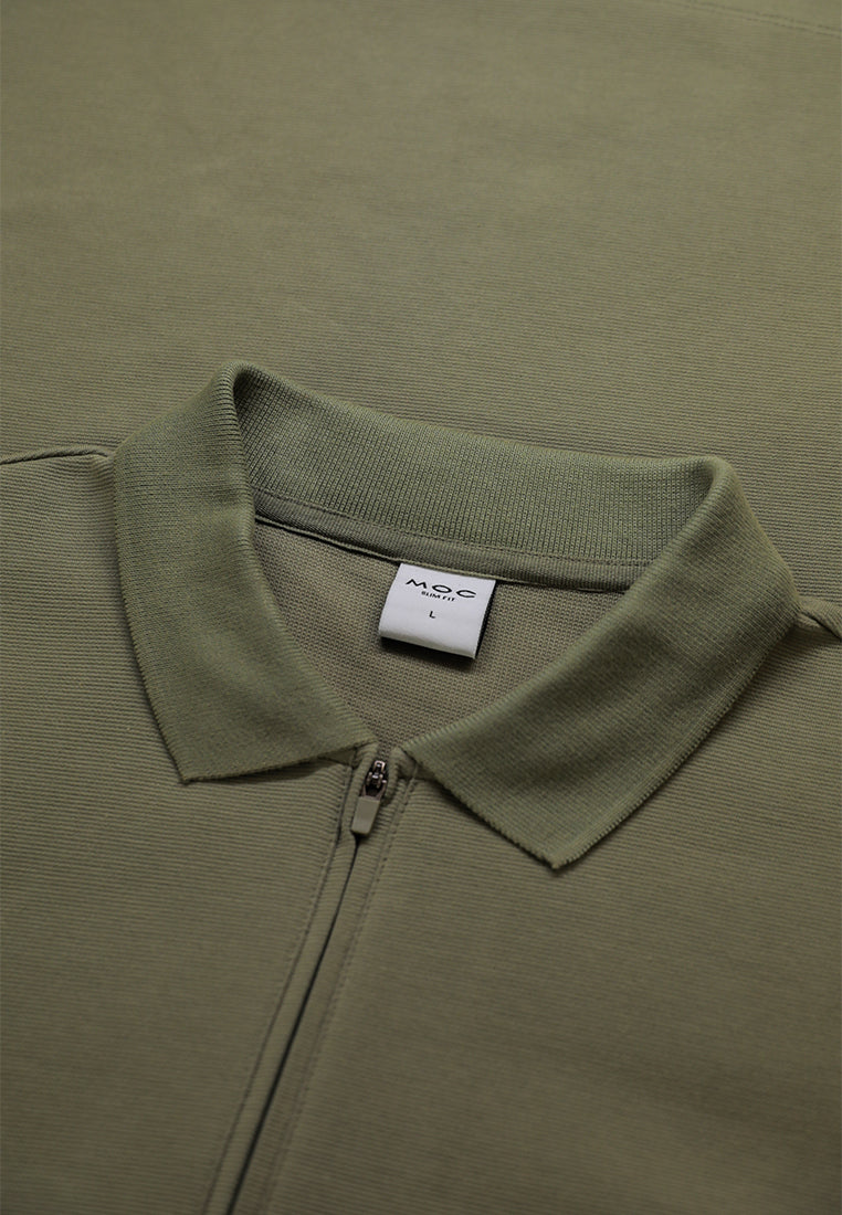 MOC - Kaos Polo Pria Lengan Pendek Davidde - Olive