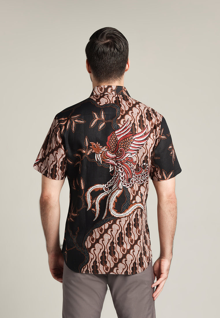MOC - Kemeja Batik Pria Lengan Pendek Jayagrana - Brown