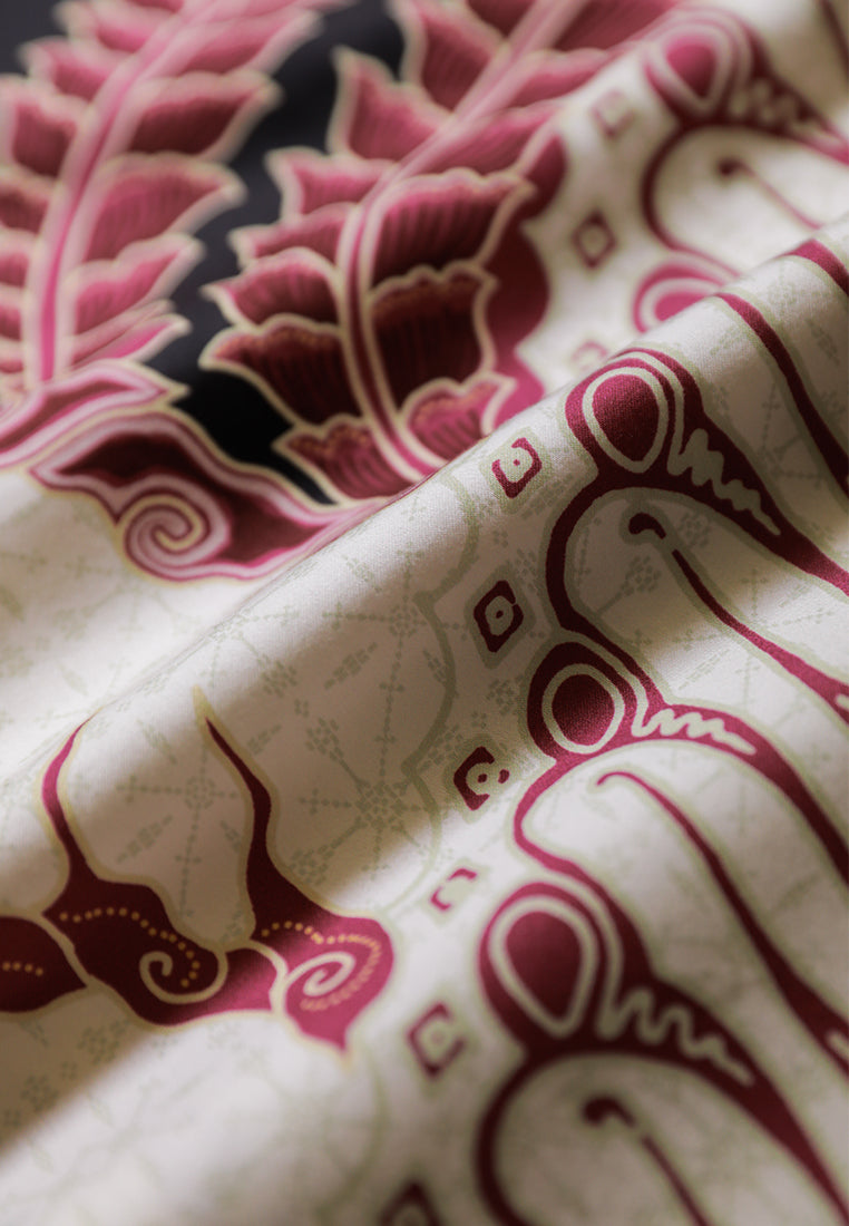 MOC - Kemeja Batik Pria Lengan Pendek Atmaja - Maroon