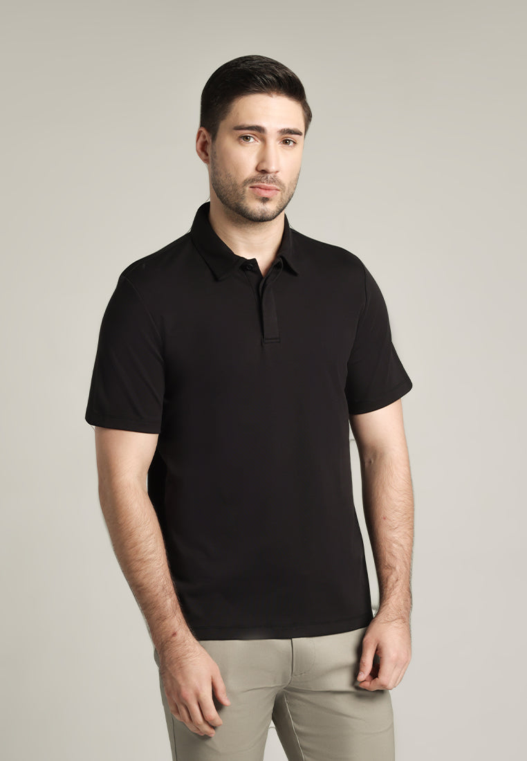 MOC - Kaos Polo Pria Lengan Pendek Ciro - Black