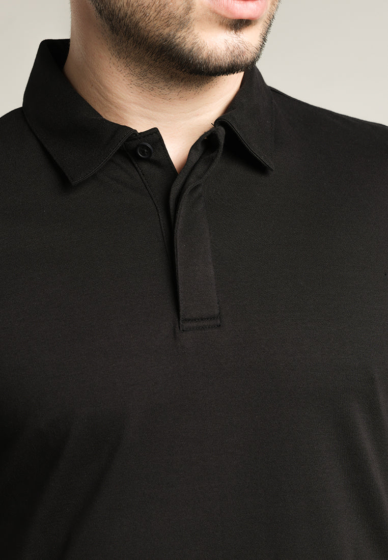 MOC - Kaos Polo Pria Lengan Pendek Ciro - Black