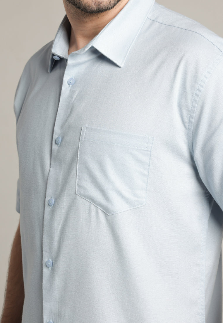 MOC Kemeja Lengan Pendek Pria Ehno - Light Blue