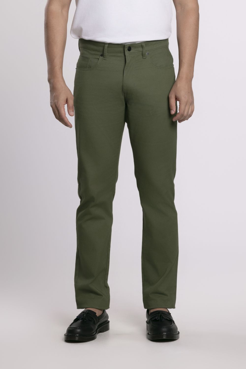 MOC - Celana Panjang Denim Pria Vitus - Olive