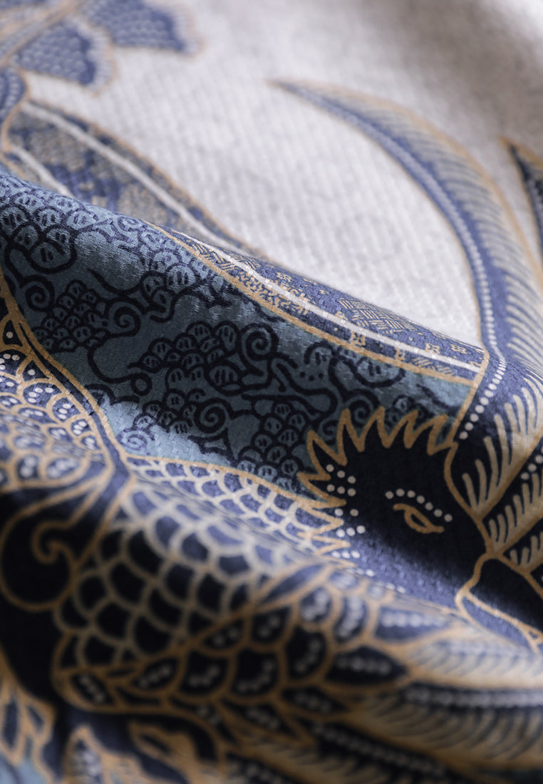 MOC - Kemeja Batik Pria Lengan Panjang Wicaksono - Blue