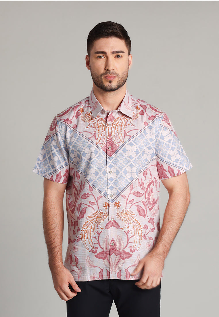 MOC - Kemeja Batik Pria Lengan Pendek Adipati - Beige