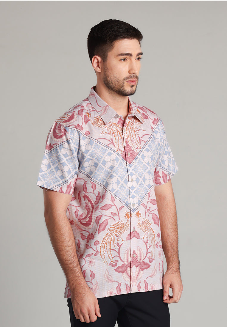 MOC - Kemeja Batik Pria Lengan Pendek Adipati - Beige