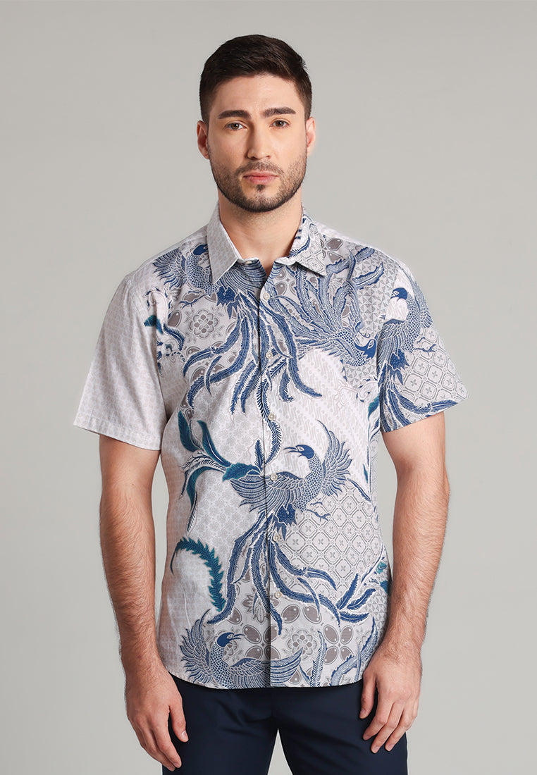 MOC - Kemeja Batik Pria Lengan Pendek Sadewa - Beige