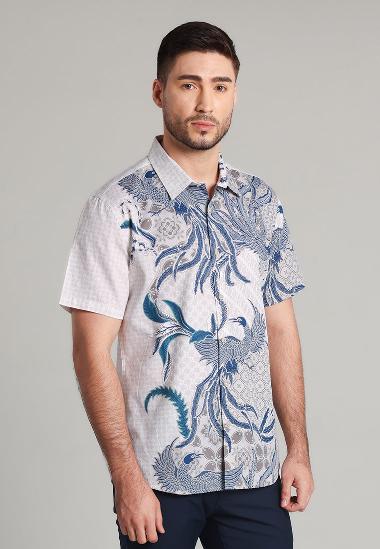 MOC - Kemeja Batik Pria Lengan Pendek Sadewa - Beige