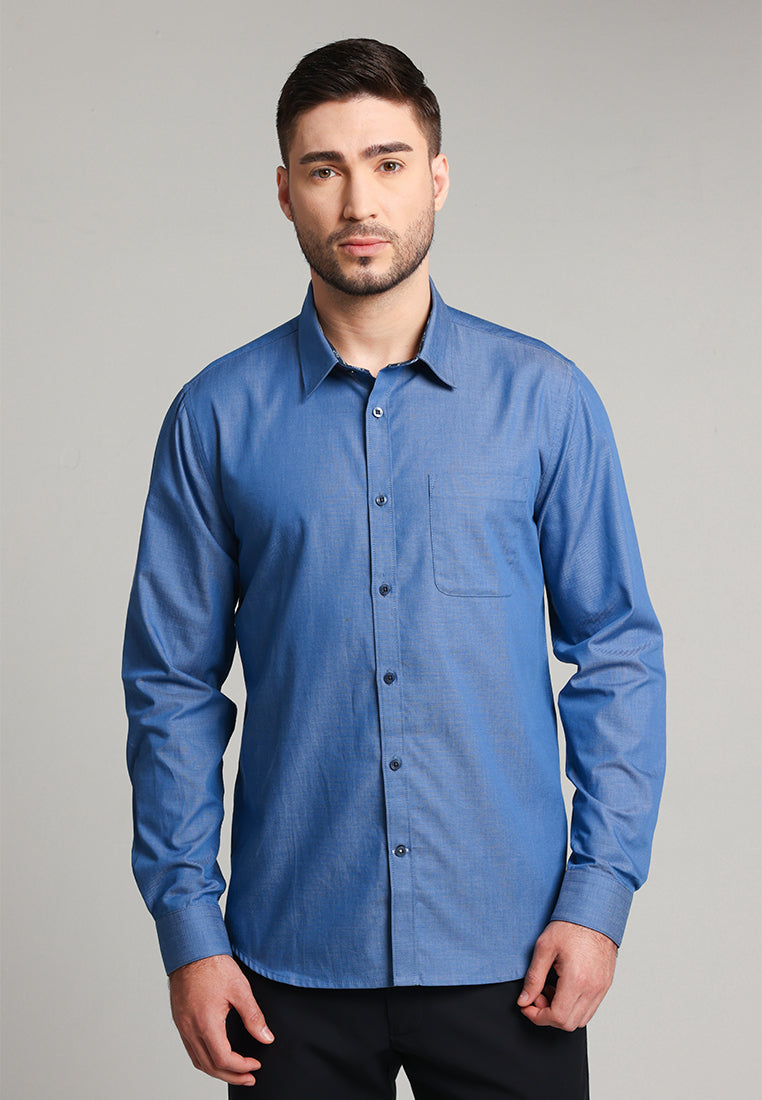 MOC Kemeja Lengan Panjang Pria Sydney - Light Blue