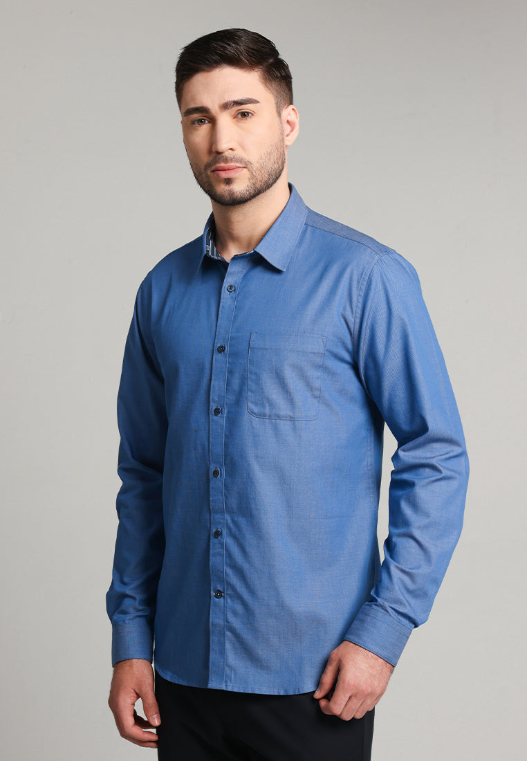 MOC Kemeja Lengan Panjang Pria Sydney - Light Blue