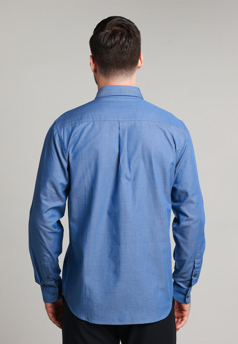 MOC Kemeja Lengan Panjang Pria Sydney - Light Blue