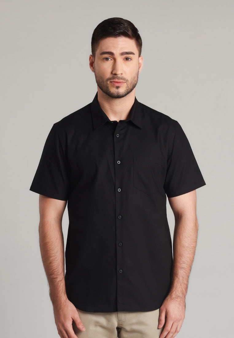 MOC Kemeja Lengan Pendek Pria Kale - Black