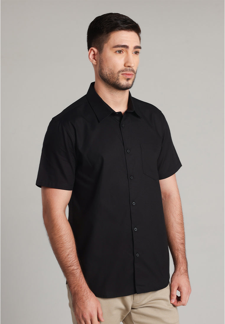 MOC Kemeja Lengan Pendek Pria Kale - Black