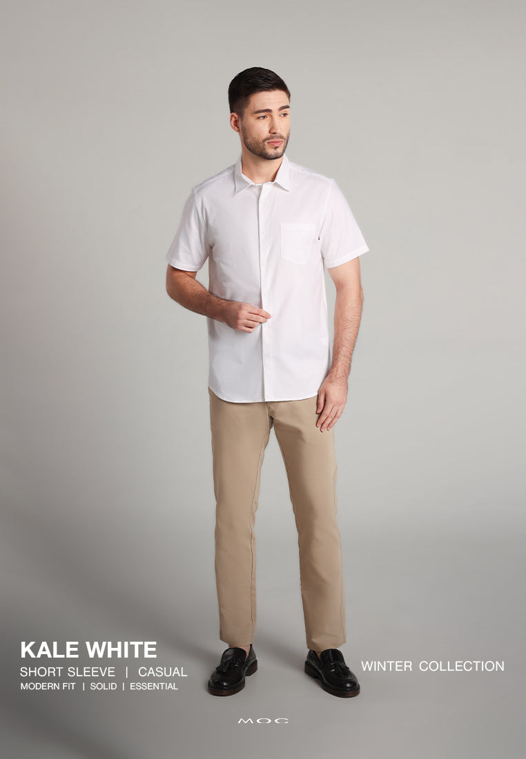 MOC Kemeja Lengan Pendek Pria Kale - White