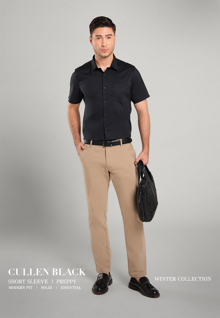 MOC Kemeja Lengan Pendek Cullen - Black