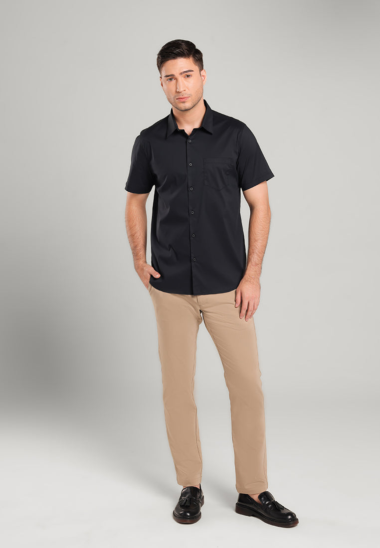 MOC Kemeja Lengan Pendek Cullen - Black