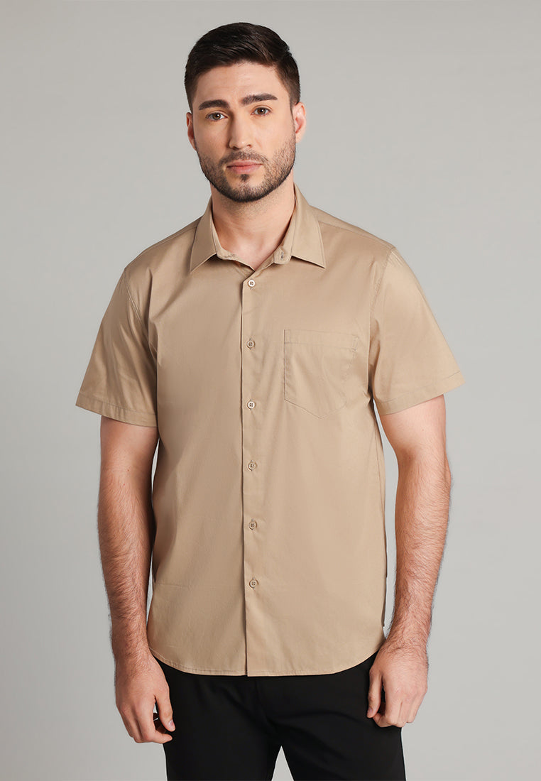 MOC Kemeja Lengan Pendek Cullen - Light Brown