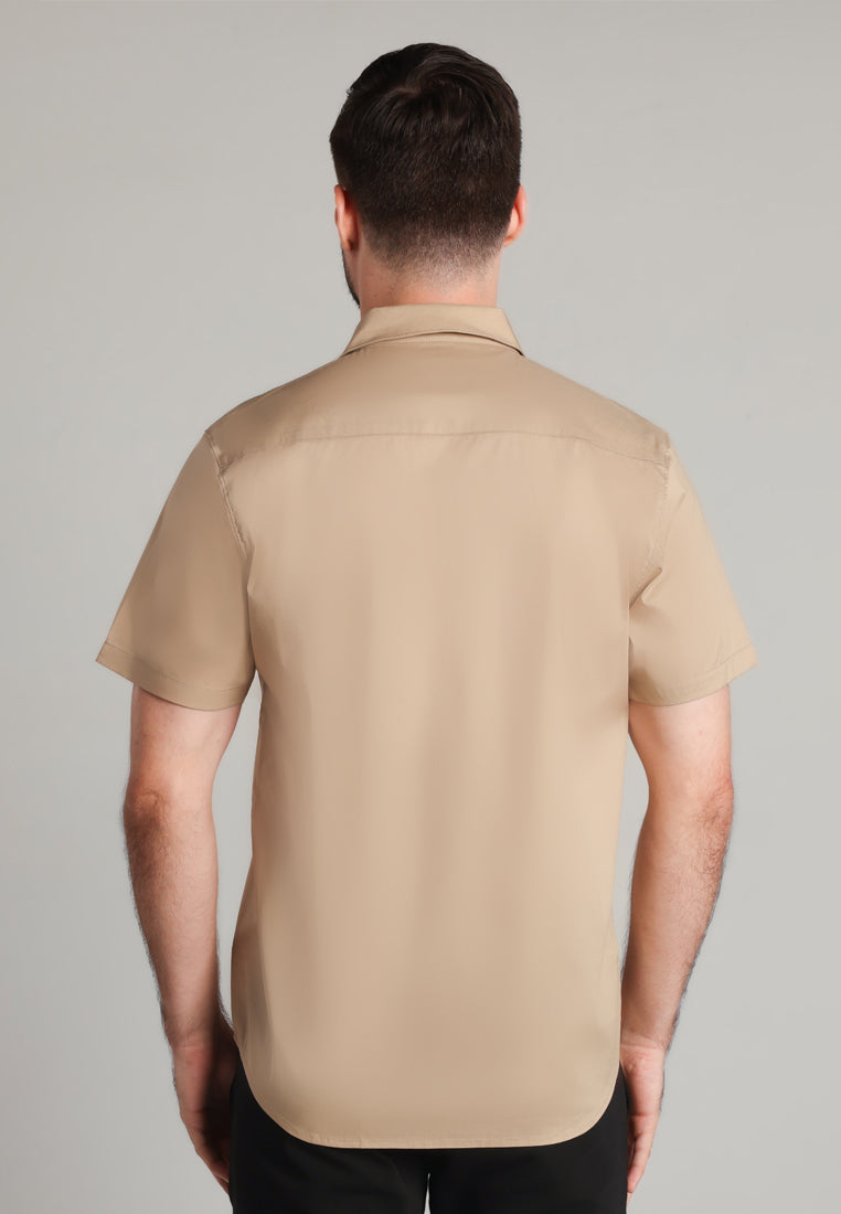 MOC Kemeja Lengan Pendek Cullen - Light Brown