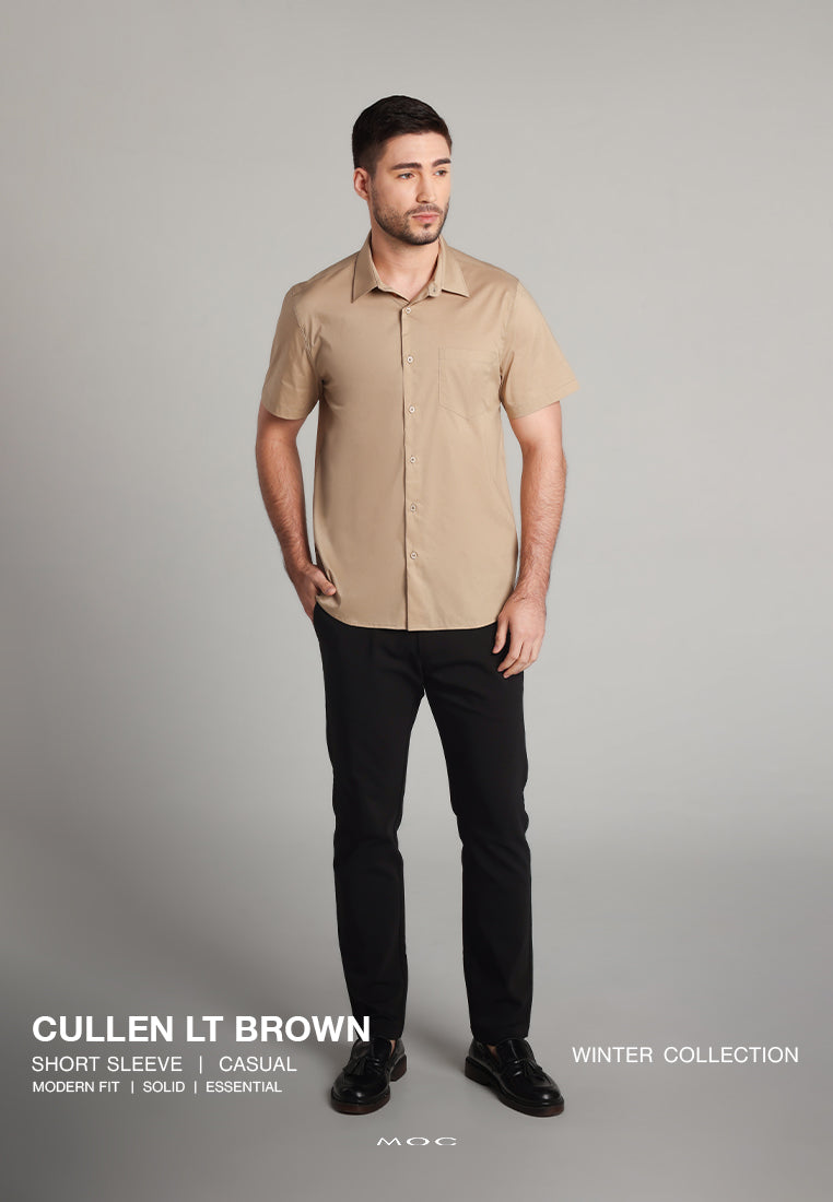 MOC Kemeja Lengan Pendek Cullen - Light Brown