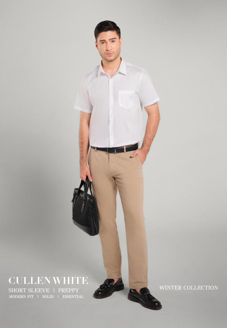 MOC Kemeja Lengan Pendek Cullen - White