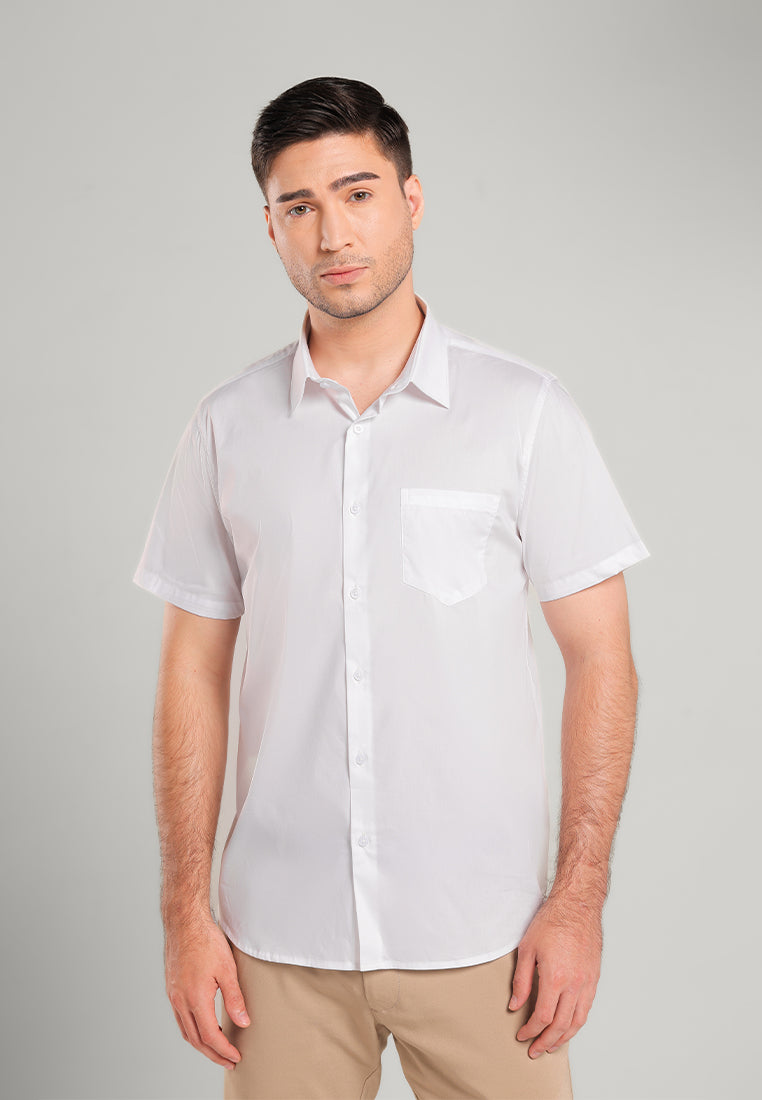 MOC Kemeja Lengan Pendek Cullen - White