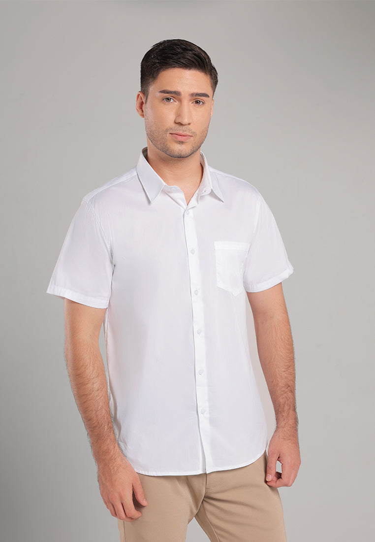 MOC Kemeja Lengan Pendek Cullen - White