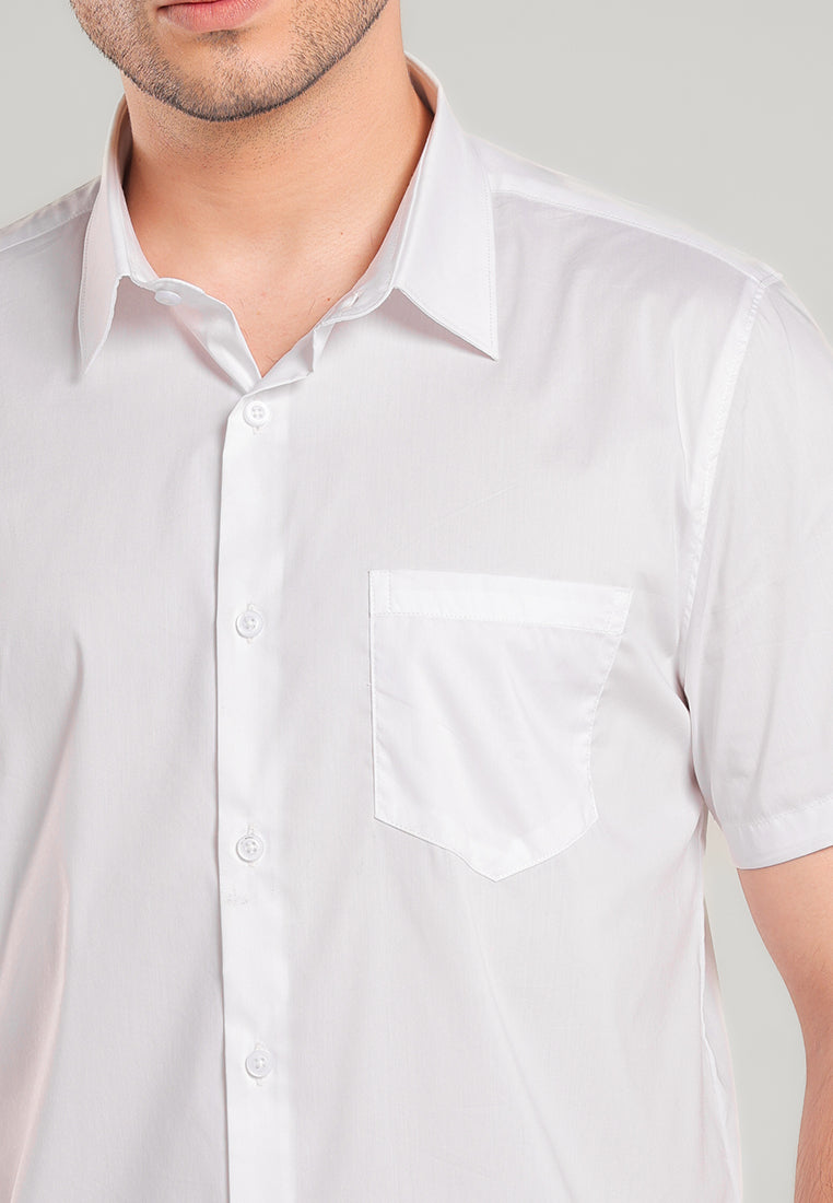 MOC Kemeja Lengan Pendek Cullen - White