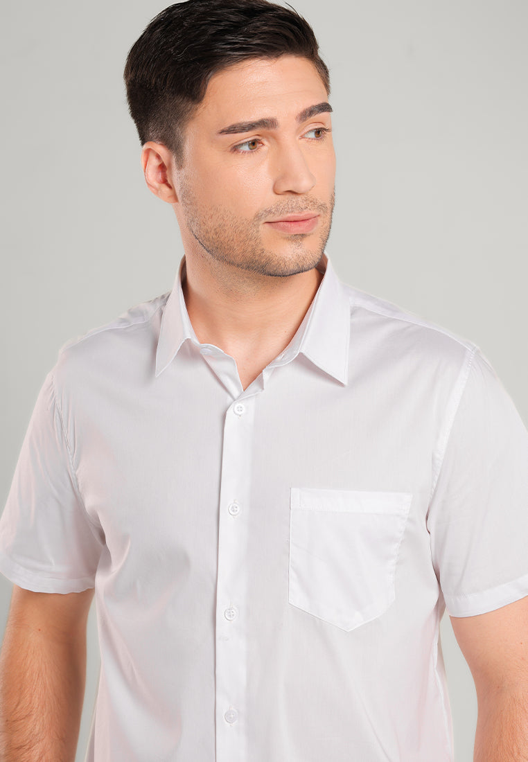 MOC Kemeja Lengan Pendek Cullen - White