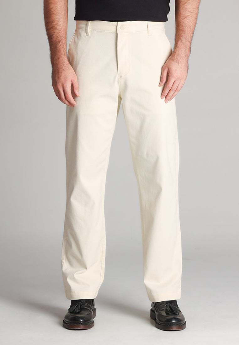 MOC - Celana Panjang Chinos Pria Ward - Offwhite