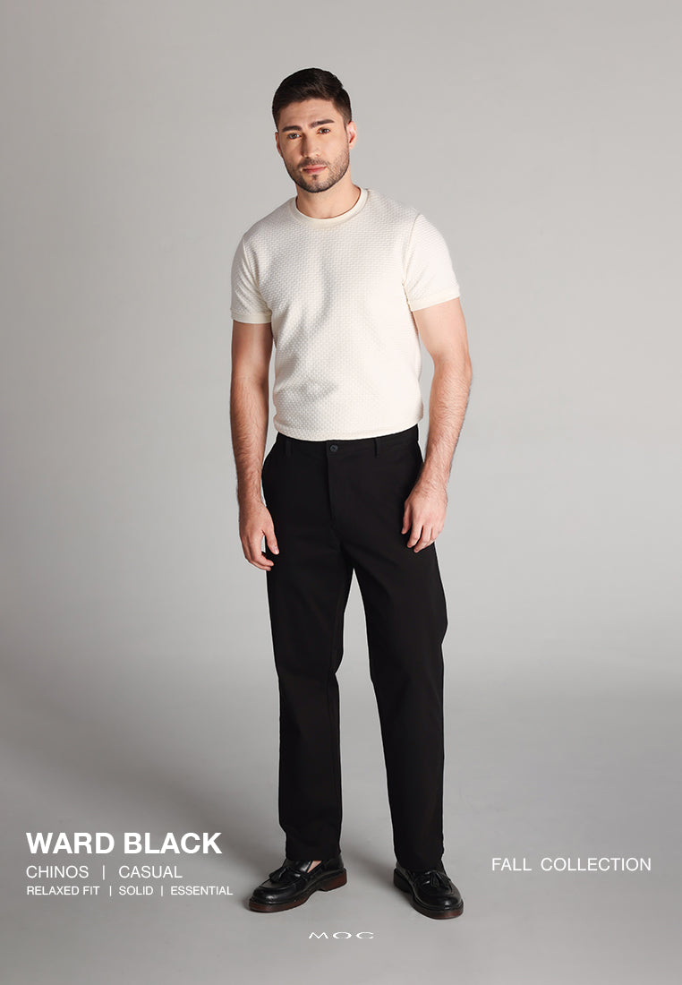 MOC - Celana Panjang Chinos Pria Ward - Black